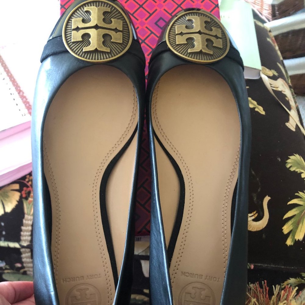 Tory Burch Black Alastair Ballet Flats Size 7.5